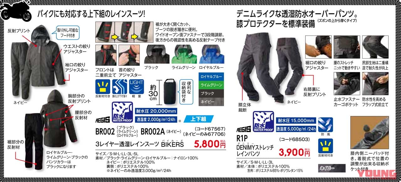 ワークマン|2023春夏コレクション|2023春夏 ワークマン新作「バイク用&キャンプ向けアイテム」16選