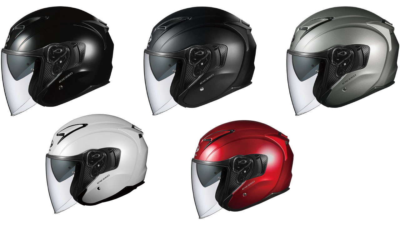 Kabutoのスポーツジェットヘルメット エクシードは前傾バイクと