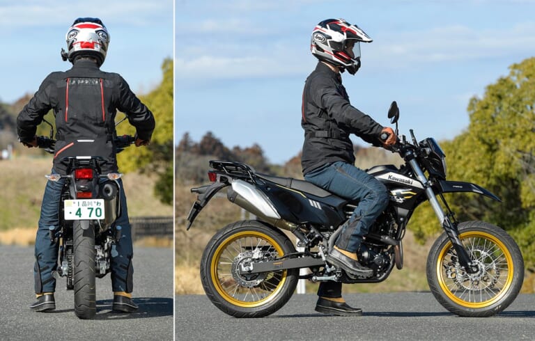 カワサキKLX230SM|ライディングポジション|カワサキKLX230SM試乗インプレッション【俊敏&旋回力抜群、正統派モタードだ】