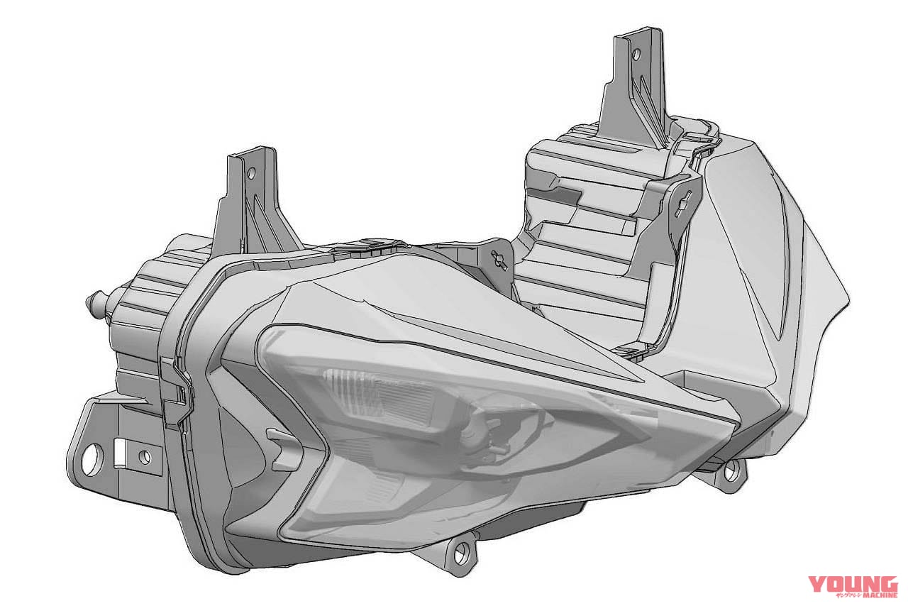 |【SCOOP!】ニンジャZX-6Rの新しい顔はこれだ! 新型のヘッドライトユニット、意匠登録を捕捉!