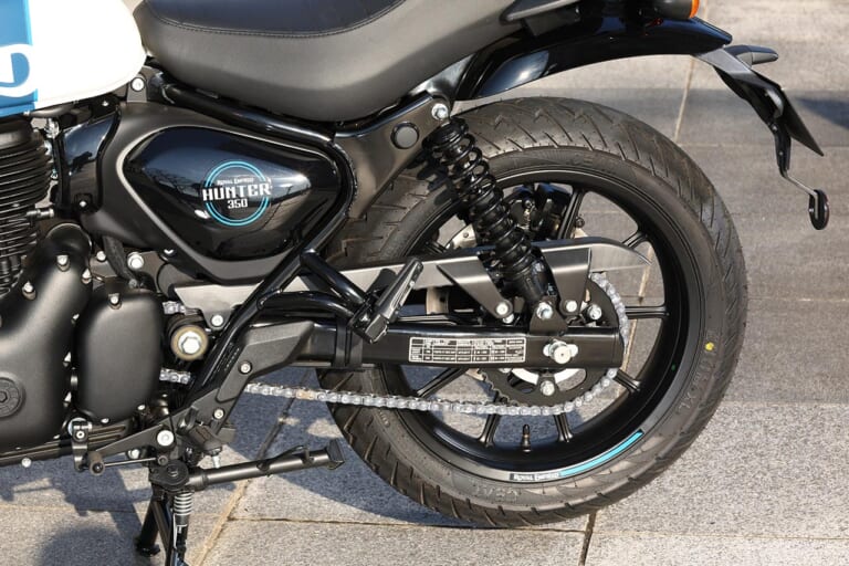 ロイヤルエンフィールド ハンター350|足まわり|GB350の最強ライバル?! ロイヤルエンフィールド ハンター350試乗インプレッション【際立つ軽快感と胸のすく爽快なダッシュ】