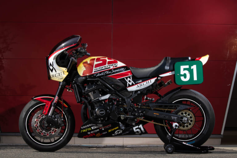 PMC Z900RSカフェ|テイスト・オブ・ツクバ完勝マシン! PMC Z900RSカフェカスタム【YSS製サスペンションほかオリジナルパーツの性能を実証】