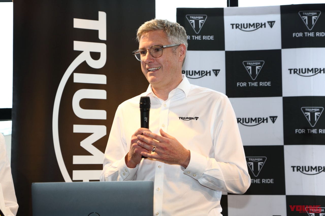 |普通二輪免許で乗れるトライアンフが登場する?! トライアンフ松本のオープニングイベントで本社コマーシャルオフィサーが明言