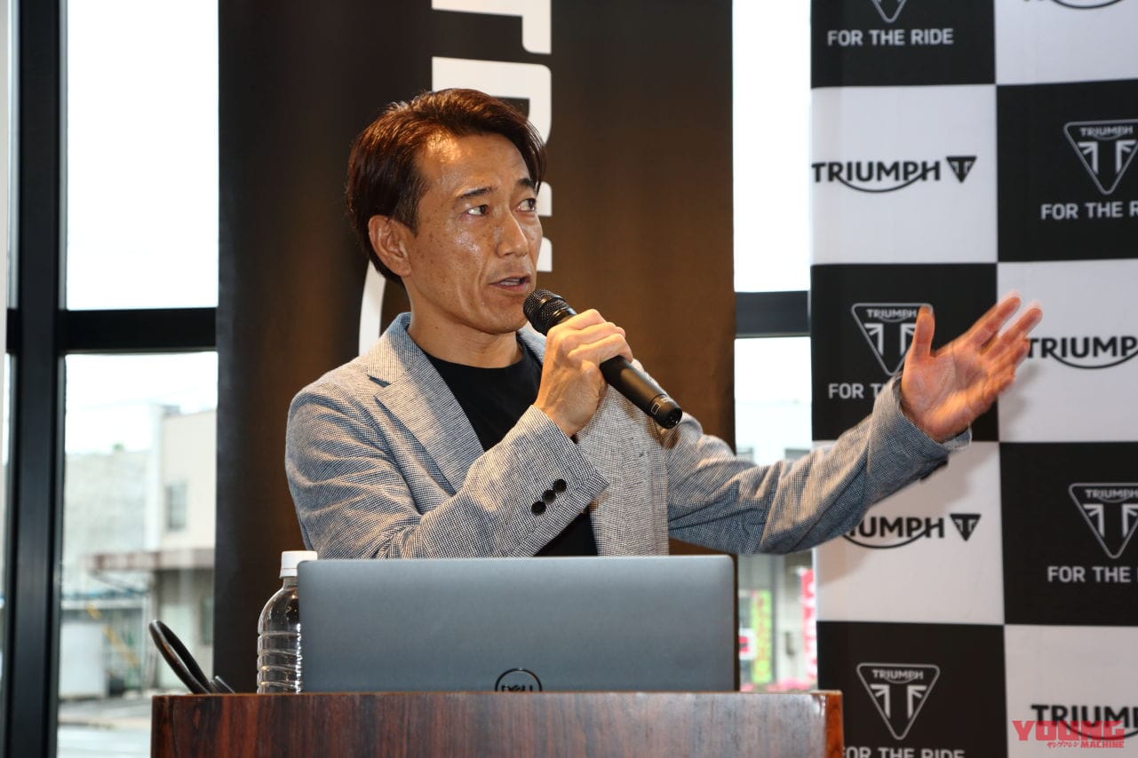 |普通二輪免許で乗れるトライアンフが登場する?! トライアンフ松本のオープニングイベントで本社コマーシャルオフィサーが明言
