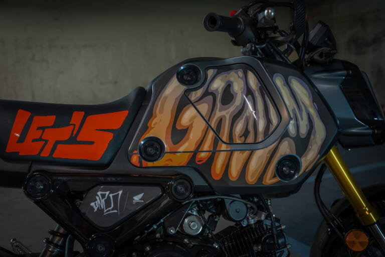 Let’s Grom(Italy)|ヒョウ柄のダックス125に、チョッパー仕様のモンキー125だと?! ビアリッツで開催の「ホイールス&ウェーブス」に7か国のホンダ カスタムミニが登場