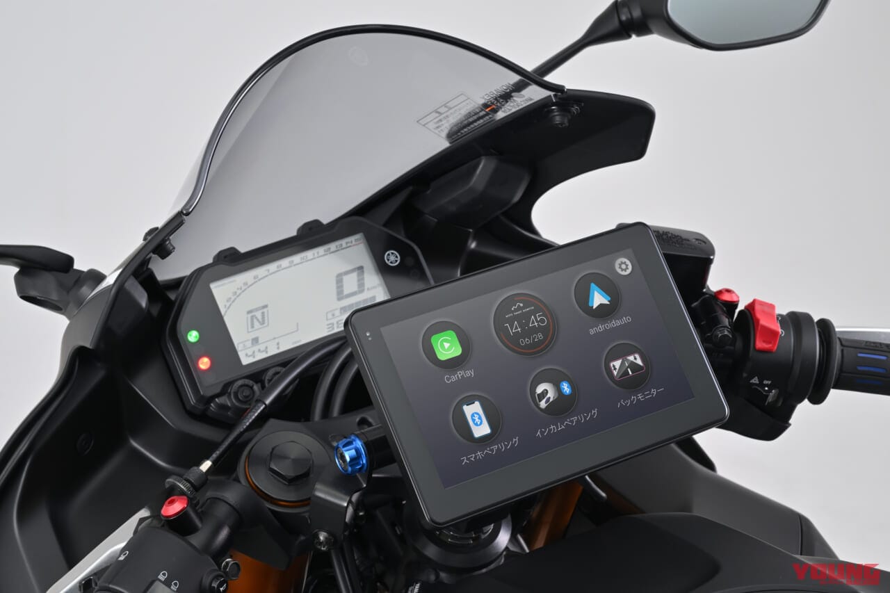 |人気のディスプレイオーディオ、バイク専用版! “Apple CarPlay” “Android Auto” が使えるデイトナ「モトスマートモニター」受注開始