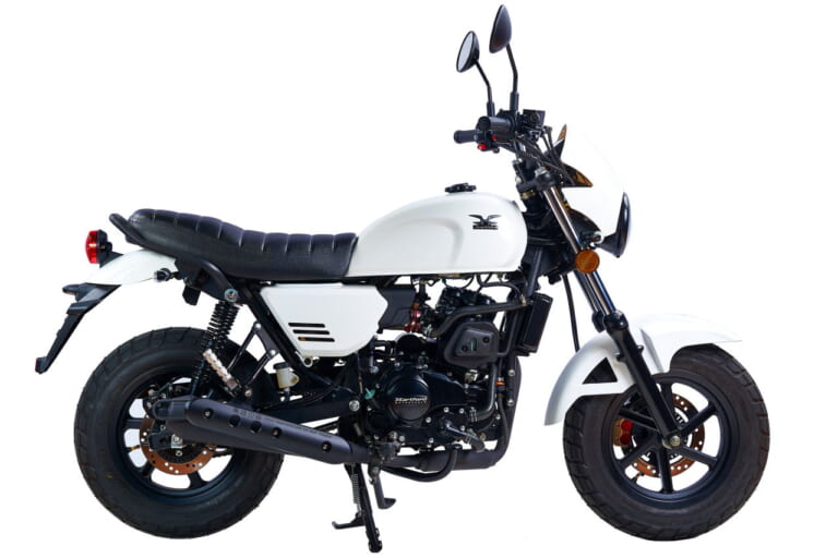 ハートフォード|ミニ エリート150|2023年モデル|水冷150ccで高速道路も乗れる! 60万円切りの小さな軽二輪、ハートフォード「ミニ エリート150」が7月に上陸だっ!