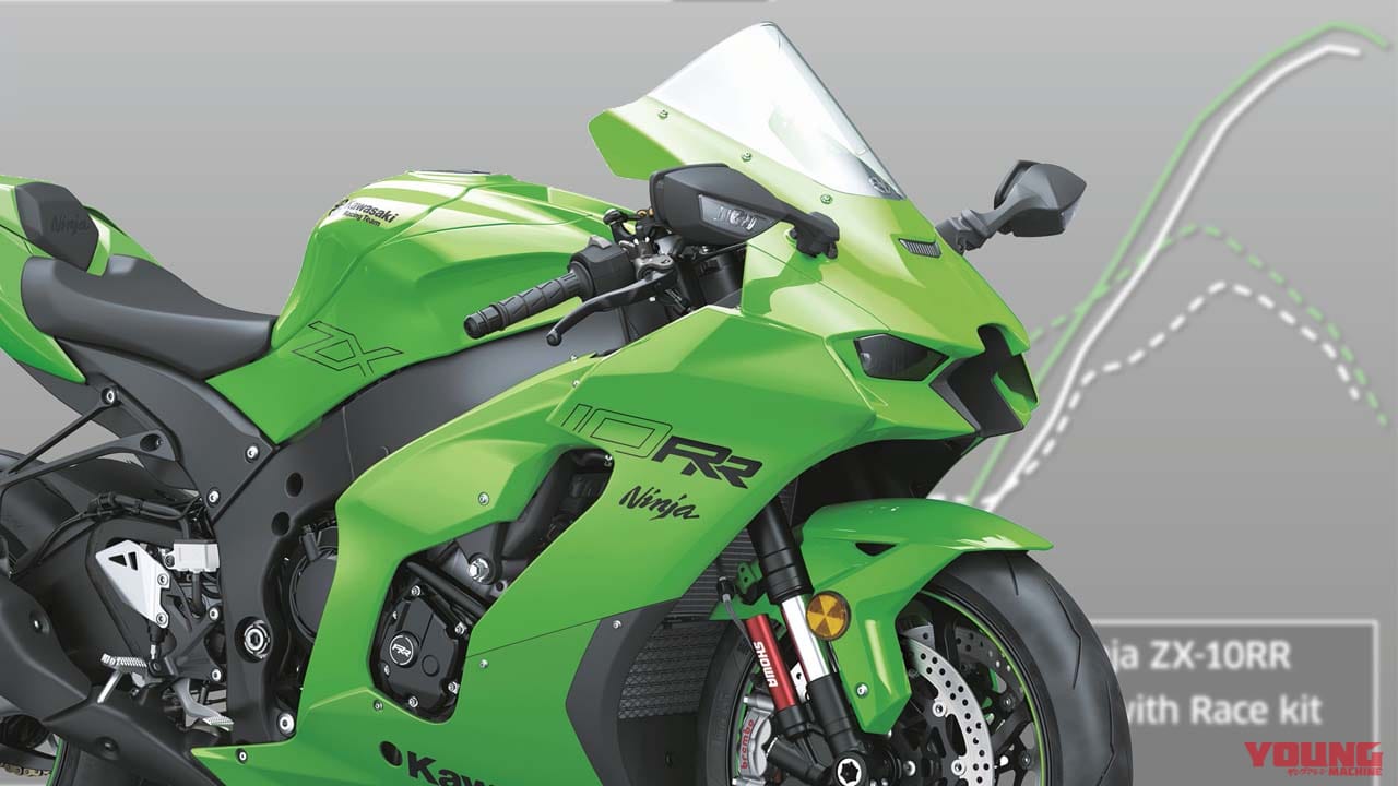 2024年の「ニンジャZX-10RR」は可変エアファンネル採用! レースキット装着でその機能を解放する!!【北米】