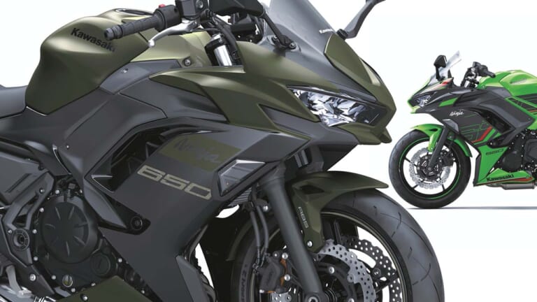 カワサキ「ニンジャ650」が斬新なニューカラーを採用! アグレッシブな2眼ヘッドライトやトラコンは健在【北米】