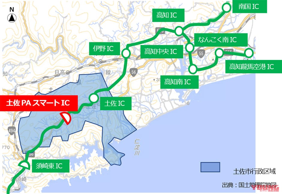 利便性アップ! E56高知自動車道土佐PAスマートICが2023年7月12日から24時間利用可能に
