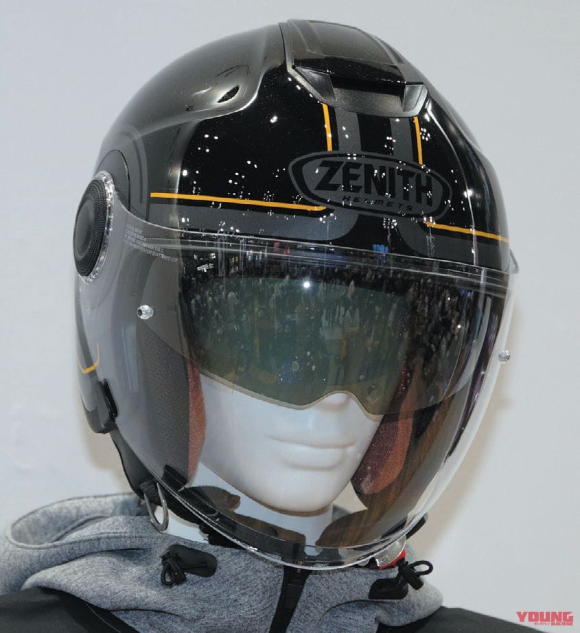 YAMAHA YJ-22グラフィック|’23登場のニューヘルメットまとめ! カーボン柄の新作にネオクラ向けも【’23最新ヘルメットカタログ ウインズ/ヤマハ/LS2】