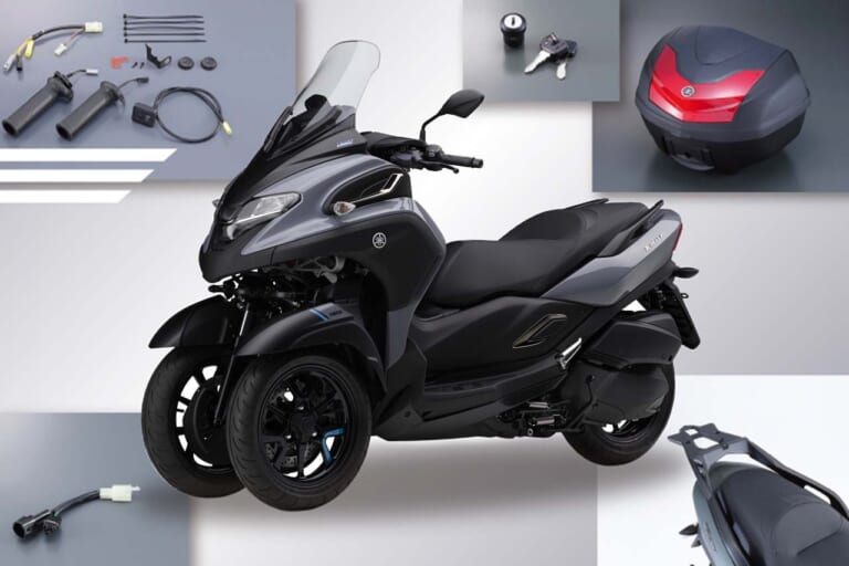 ヤマハ「トリシティ300 快適セレクション」登場! トップケースやグリップヒーターを含むアクセサリーパッケージ