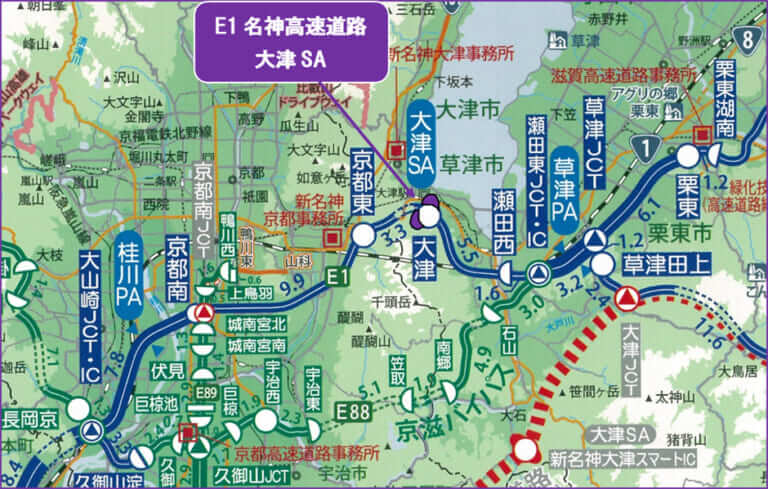 混雑回避! 2023びわ湖大花火大会に合わせてE1名神高速道路大津SA駐車場の入口閉鎖【大津ICは利用可】