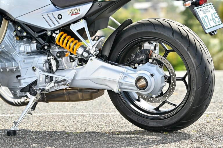 モトグッツィV100マンデッロS|足まわり|まさかのエアブレーキ装備なのか!?【モトグッツィV100マンデッロS】試乗ショートインプレッション