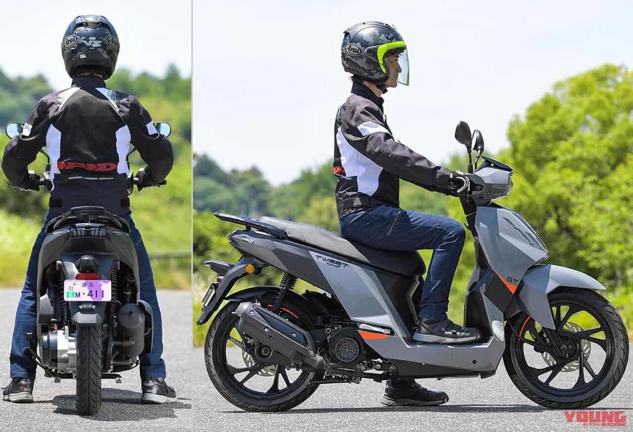 プジョー ツイート125GT|ライディングポジション|欧州の実用原付二種スクーター! プジョー ツイート125GT試乗インプレッション【段差をいなす華麗な大径車】