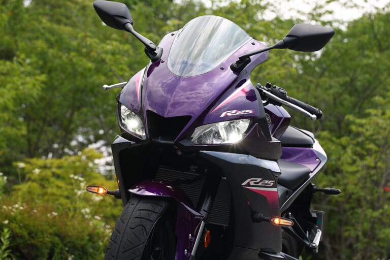 ヤマハYZF-R25ABS｜フロントまわり｜ヤマハ新型YZF-R25 試乗インプレッション【これぞ真のオールマイティ車だ!!】