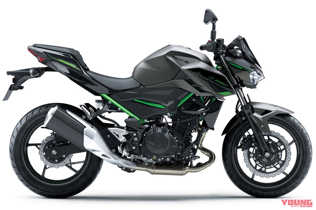カワサキ|Z250|2024年モデル|カワサキ「Z250」2024年モデルはグリーンのフレームを採用!