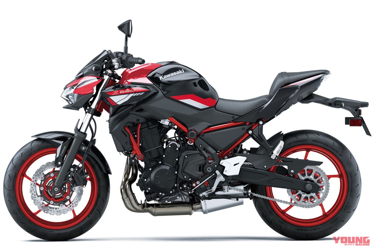 カワサキ|Z650|2024年モデル|カワサキ「Z650」2024年モデルは赤が推し! ツインエンジンのネイキッドスポーツにニューカラー登場