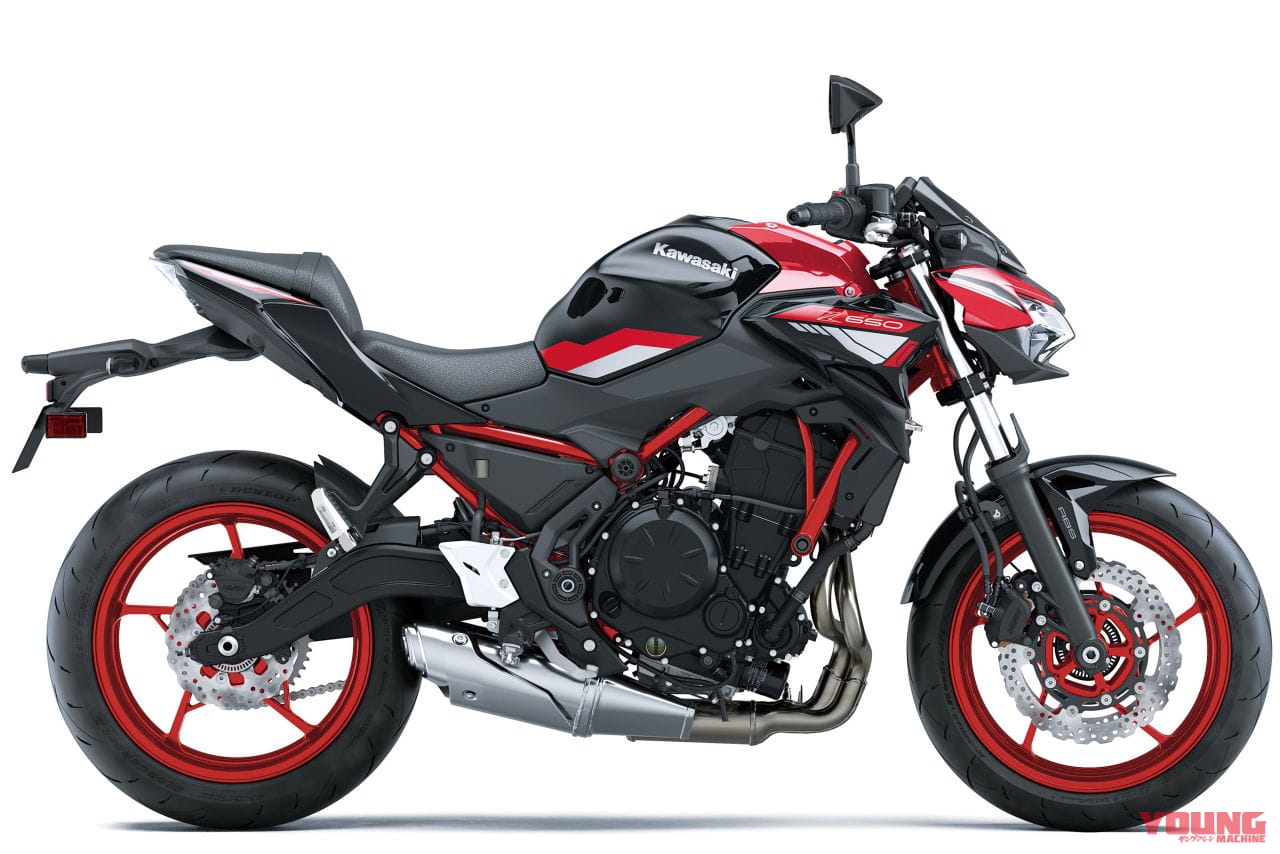カワサキ|Z650|2024年モデル|カワサキ「Z650」2024年モデルは赤が推し! ツインエンジンのネイキッドスポーツにニューカラー登場