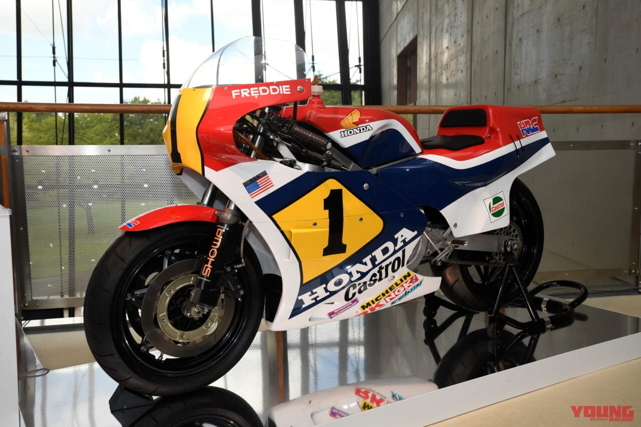1984 NS500(NS2B) フレディ・スペンサー|前代未聞の楕円ピストンから2ストロークへ! NR→NS→NSRへと進化した、1979~1984年のGP500レーサー|二輪世界グランプリ Garage Collection
