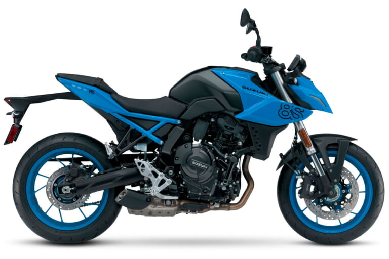 スズキ|GSX-8S|北米仕様|2024年モデル|グレーかっこよ! スズキ「GSX-8S」早くも2024年ニューカラー登場、ブラックには青ホイールを新採用【北米】