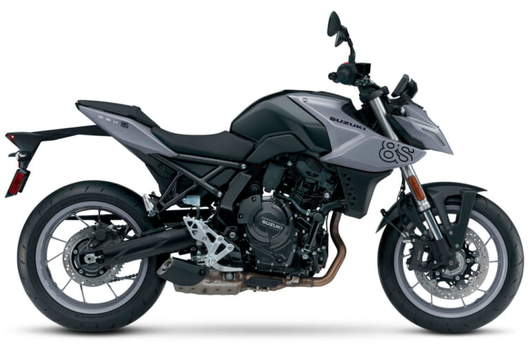 スズキ|GSX-8S|北米仕様|2024年モデル|グレーかっこよ! スズキ「GSX-8S」早くも2024年ニューカラー登場、ブラックには青ホイールを新採用【北米】