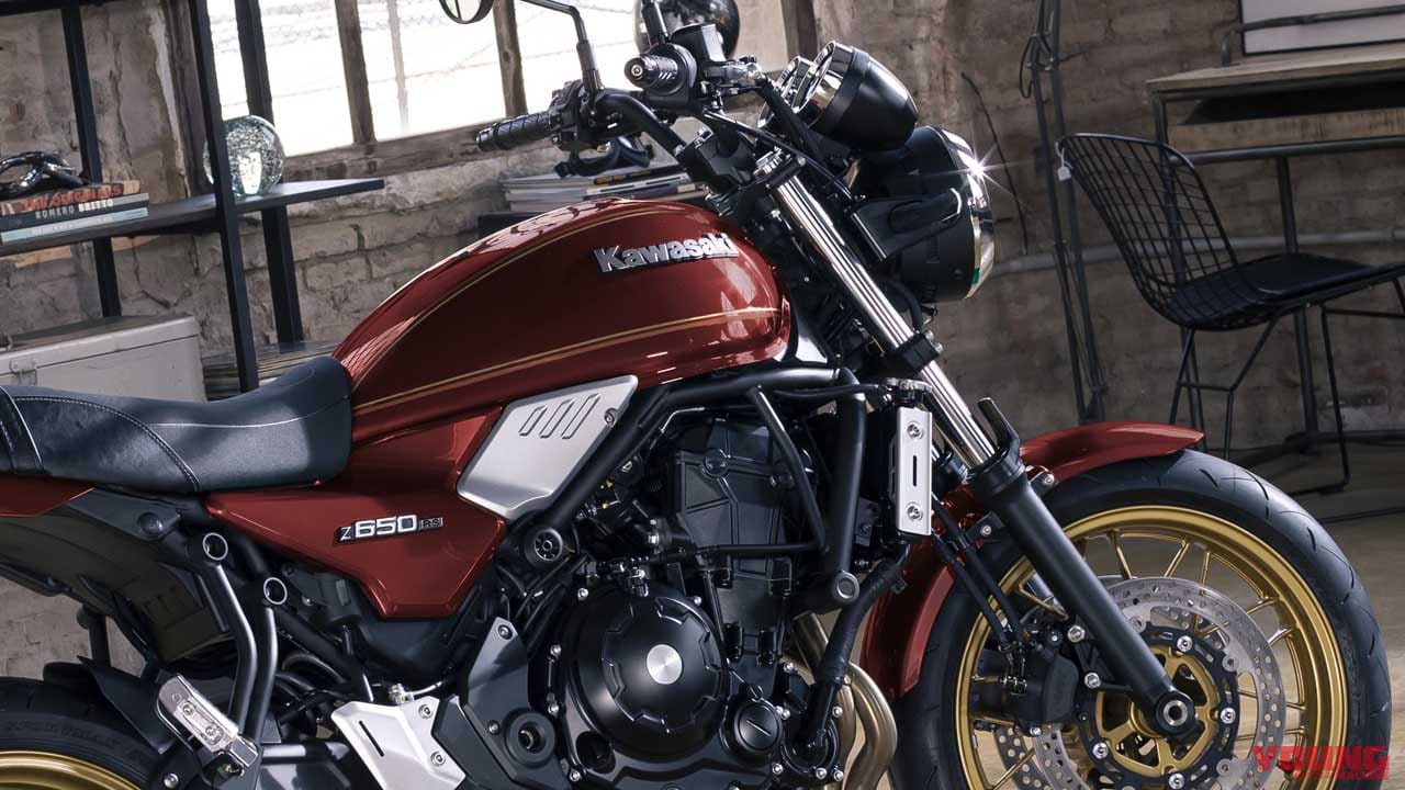カワサキ「Z650RS」2024年ニューカラーは赤!! Z900RSと共通のカラーのブラック×グレーもあるぞ!【欧州】