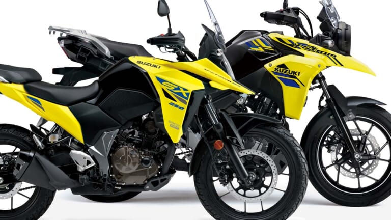 新型「Vストローム250SX」と「Vストローム250」は何が違う？ スズキの身内同士を比較してみた！