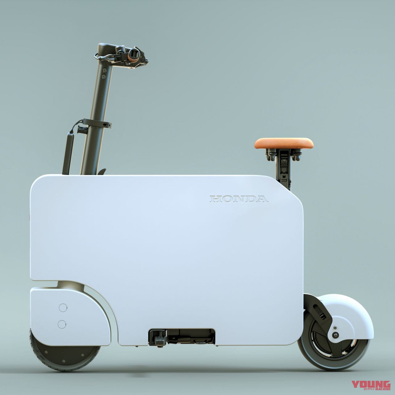 |ホンダ「モトコンパクト」登場! 箱型に折り畳めるカワイイ電動バイク、充電器も本体に収納可能【北米】