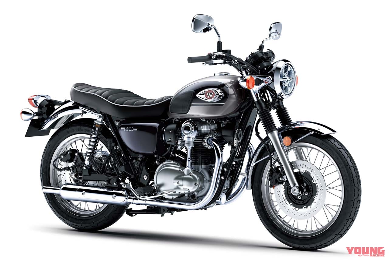 カワサキ|W800|2024年モデル|カワサキ「W800」に2024年のニューカラー×2色! 発売日はそれぞれ9月22日・1月20日に