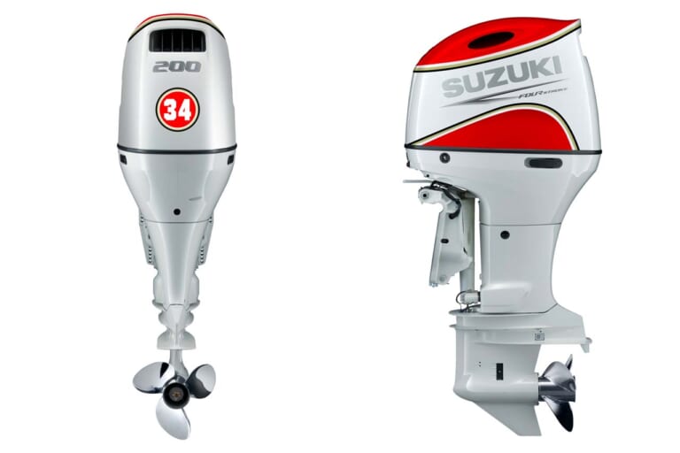 DF200AP ケビン・シュワンツ エディション|【限定5台】ラッキーストライクカラーのスズキ「GSX-8S ケビン・シュワンツ エディション」登場! ゼッケン34の王座獲得から30周年【海外】