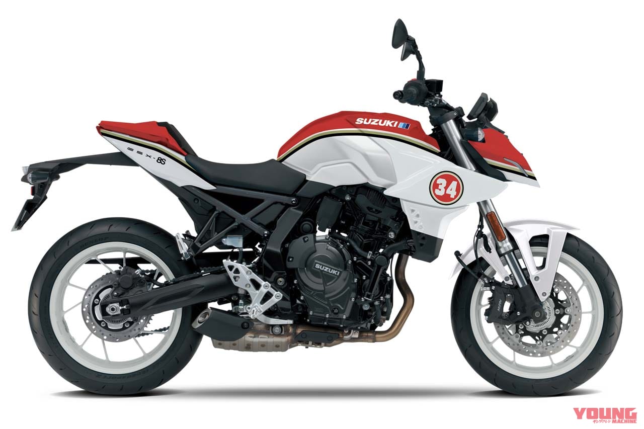 GSX-8S ケビン・シュワンツ エディション|【限定5台】ラッキーストライクカラーのスズキ「GSX-8S ケビン・シュワンツ エディション」登場! ゼッケン34の王座獲得から30周年【海外】