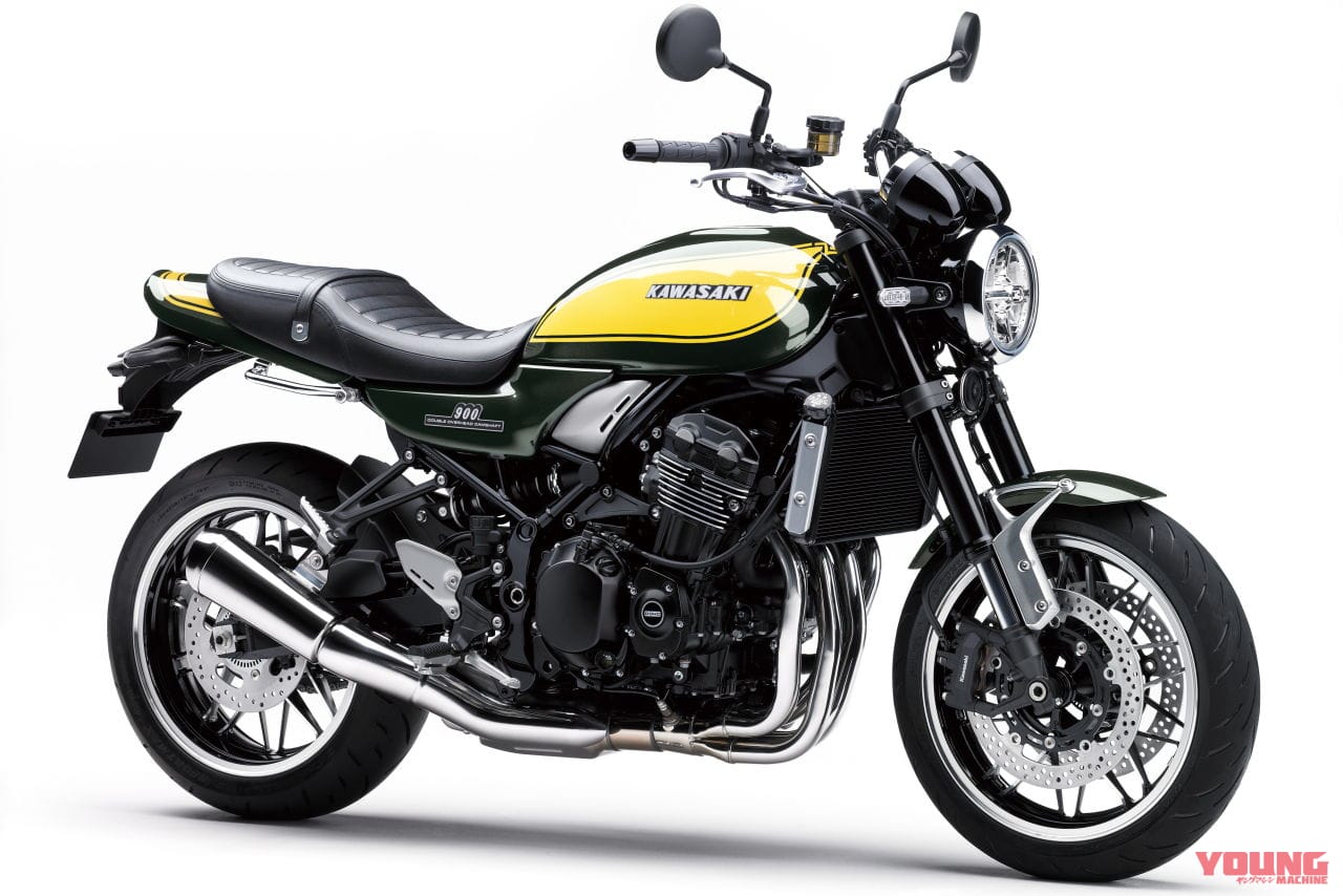 カワサキ|Z900RS イエローボールエディション|【JMS2023】カワサキはモーターサイクル用水素エンジンのほか充実の展示ラインナップ