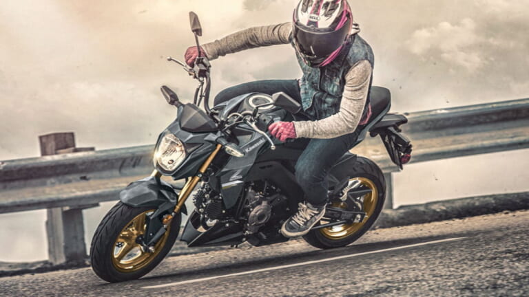 ゴールドの脚をゲット！ カワサキ「Z125プロ」登場、オールニューカラーの3色展開でホイールの塗り分けも完璧ィ!!【北米】
