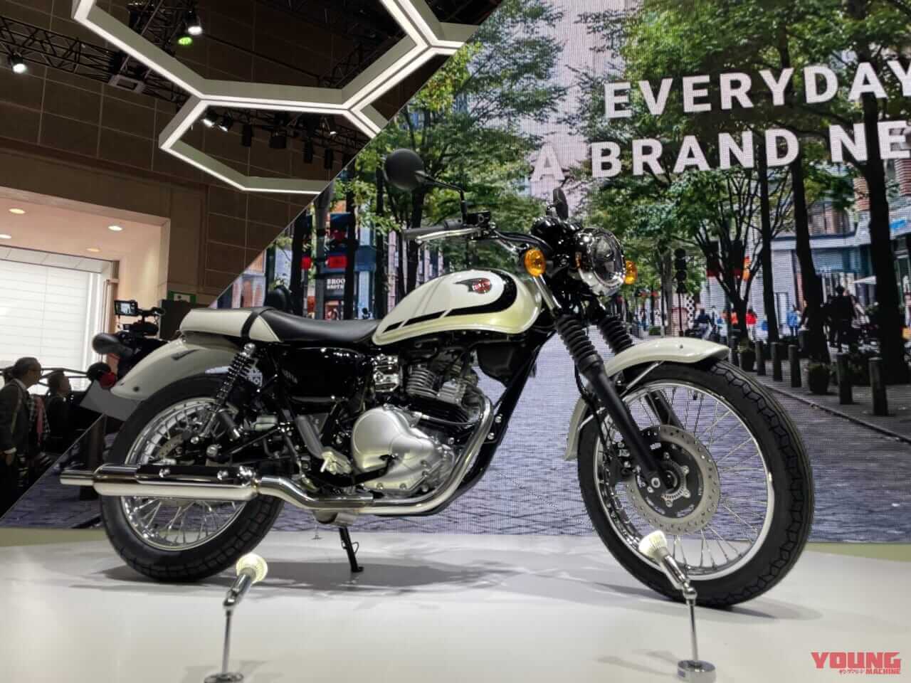 カワサキ|W230|【速報】メグロS1参上!! さらにW230も! カワサキがJMS2023で世界初公開