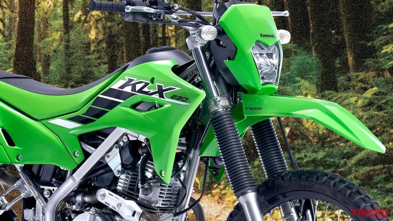 速報】本格トレール「KLX230」がスタイリッシュに復活!!  スマホ接続やABS解除機能を備えてオフロードへGO!│WEBヤングマシン｜新車バイクニュース