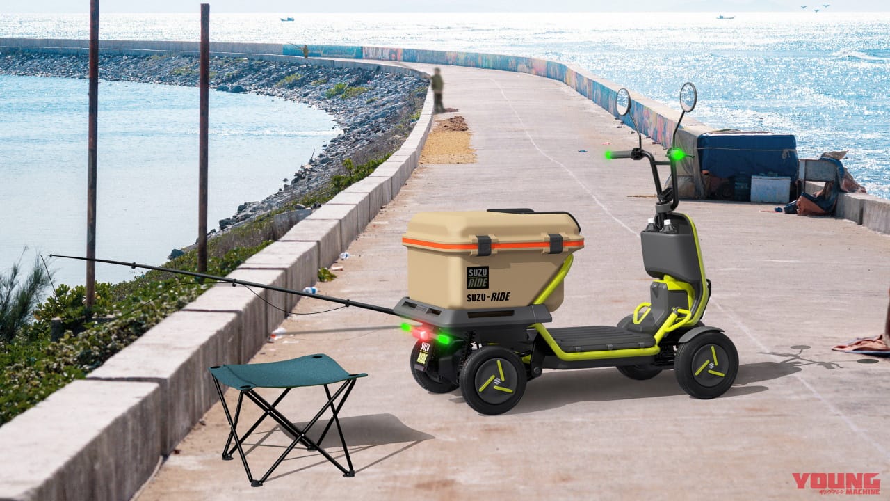 SUZU-RIDE|スズキが4輪の特定原付「スズライド」「スズカーゴ」を発表! 20km/hで走るクールなセニアカー?!【JMS2023】