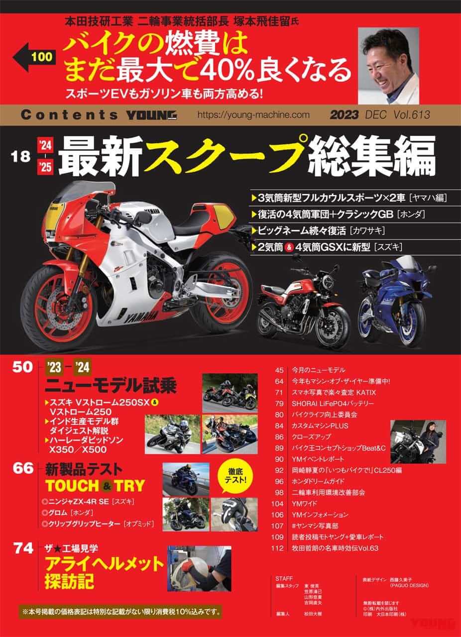 |間もなく登場【’24車】&大注目の【’25車】最新スクープ!! ホットな登場したての’24車も網羅【ヤングマシン’23年12月号は10/24発売】