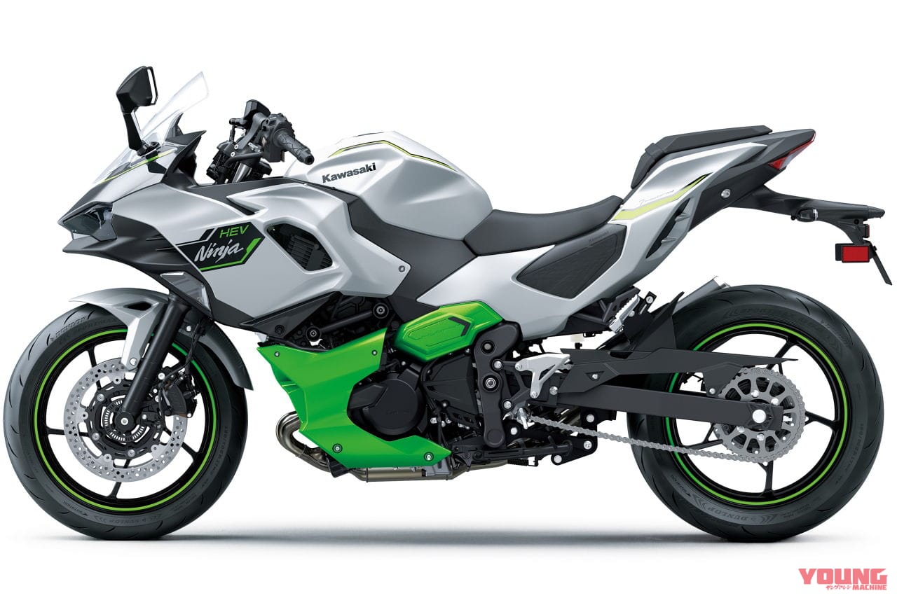 |カワサキ「ニンジャ7 ハイブリッド」爆誕!! モーターサイクル初のストロングハイブリッドを採用、エンジンは451ccツインだ!