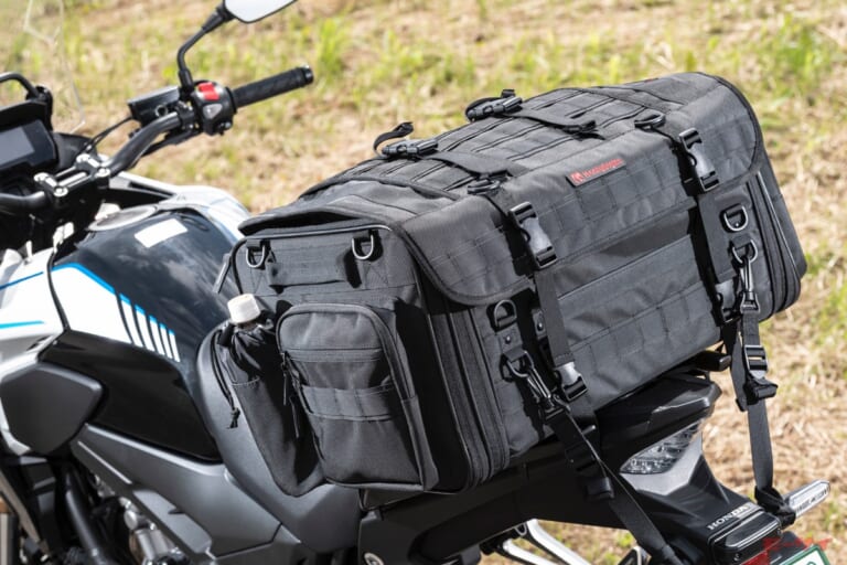 大容量でも安定感抜群のキャンプツーリング対応バッグ! HenlyBegins「DH-760 シートバッグPRO II LLサイズ」