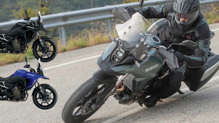 スズキが新型車「Vストローム800」を発表! フロント19インチ化で舗装路の快適性能を向上【欧州ではRE/SEの名も!?】