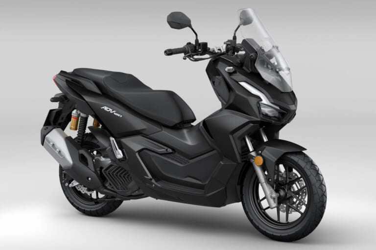 ホンダ|ADV160|マットガンパウダーメタリック|2024新型ホンダADV160に新色ブルー初採用〈軽二輪アドベンチャースクーター〉