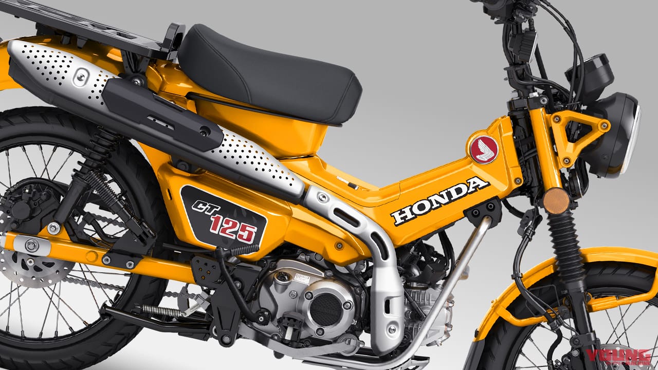 2024新型ホンダCT125ハンターカブに新色イエローが追加【スパイシーなカレー色ッ!| 原付二種レジャーバイク】