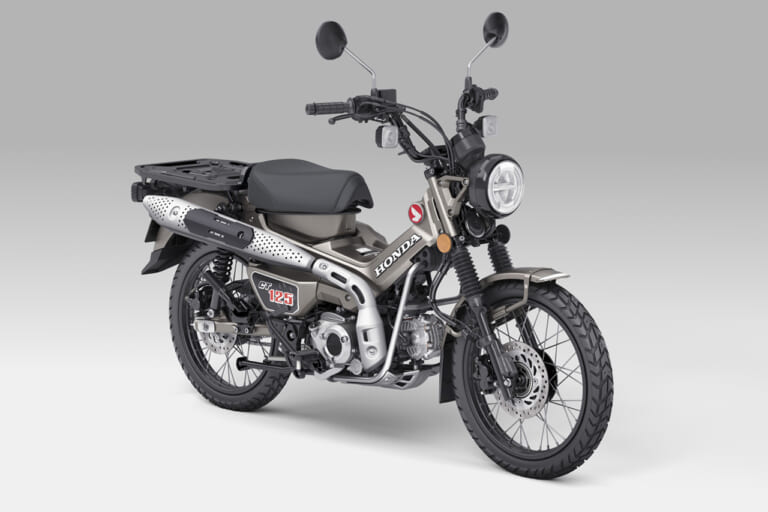 ホンダ|CT125|ハンターカブ|マットアーマードシルバーメタリック|2024新型ホンダCT125ハンターカブに新色イエローが追加【スパイシーなカレー色ッ!| 原付二種レジャーバイク】