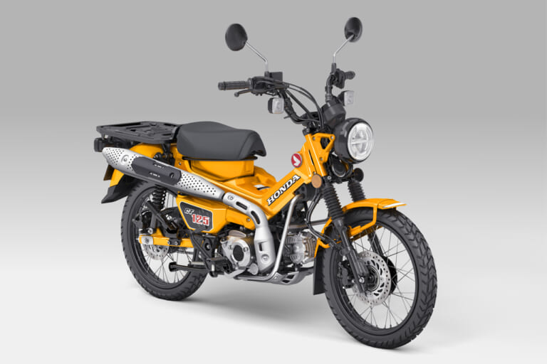 ホンダ|CT125|ハンターカブ|ターメリックイエロー|2024新型ホンダCT125ハンターカブに新色イエローが追加【スパイシーなカレー色ッ!| 原付二種レジャーバイク】