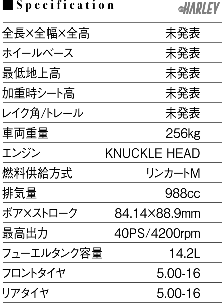 ハーレーダビッドソン｜1947 EL KNUCKLE HEAD｜スペック表｜ハーレーのヒストリーを振り返る：1947 ELナックルヘッド〈センバモータース コレクション 第10回〉