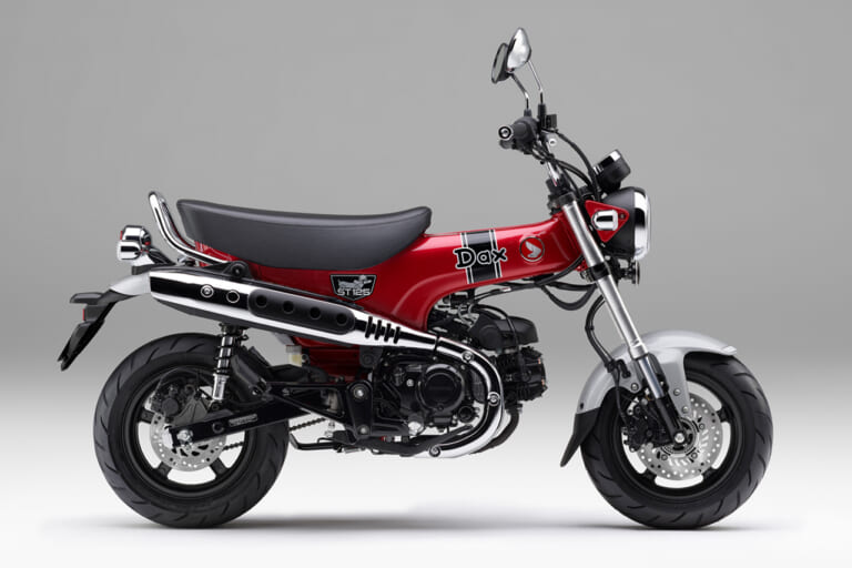 ホンダ|ダックス125|パールネビュラレッド|2024新型ホンダ ダックス125に新色追加【初代イメージのブルーだっ!|原付二種レジャーバイク】