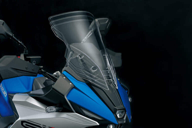 スズキGSX-S1000GX(2024欧州モデル)|ウインドシールド|2024新型スズキGSX-S1000GXが欧州で鮮烈デビュー【電子制御の足長クロスオーバー|EICMAミラノショー】