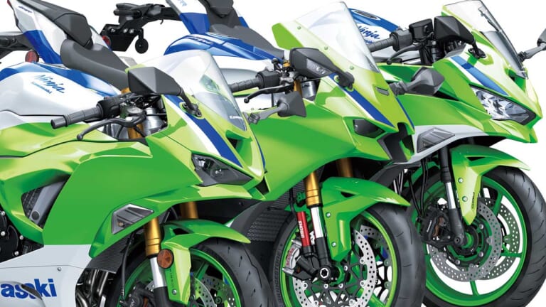 Ninjaの40周年記念モデル 3機種が発売決定!! 「ニンジャZX-10R」「ニンジャZX-6R」「ニンジャZX-4RR」に白×青×緑のスペシャルカラー