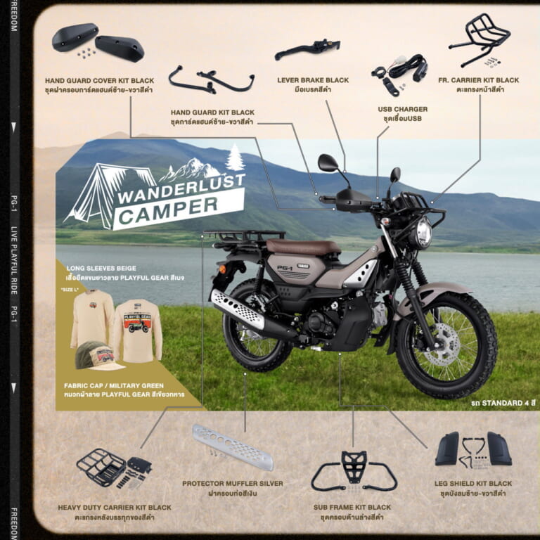 ヤマハ|PG-1|タイ仕様|2024年モデル|ミニトレ×ハンターカブで27万円台ってマジ?! ヤマハが新型車「PG-1」を発表、日本への導入もぜひ!!【海外】